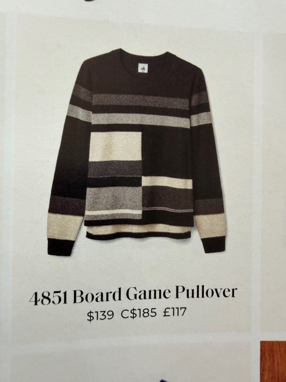 CAbi #4851 Board Game Pullover Fall25